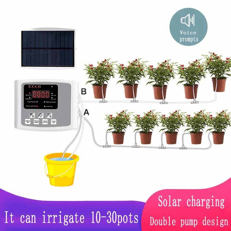 Smart Garden Click And Grow - Tuintruppelirrigatieapparaat Dubbele pompcontroller Timersysteem, zonne-energie Intelligent
