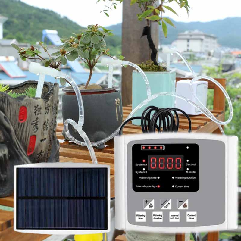 Smart Garden Technology - Automatische zonne-energie druppelirrigatieapparaat Dubbele pomp Verstelbare