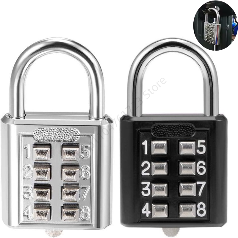 Smart Garden Gate Lock - 8-cijferige combinatie buitenknop waterdicht willekeurig code