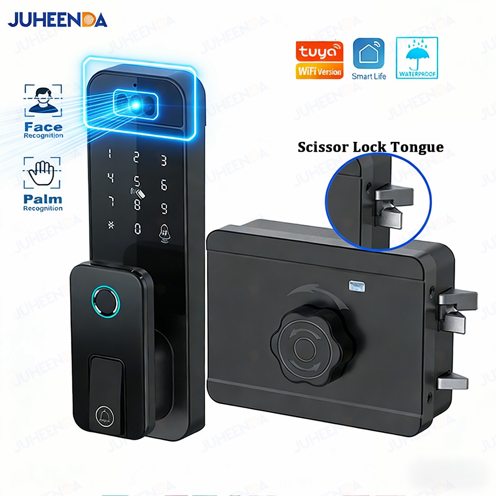 Smart Garden Gate Lock - Tuya WiFi Smart Deurslot Gezichtsherkenning Palmvingerafdruk