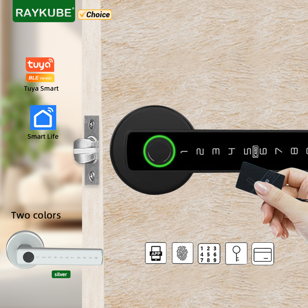 Smart Garden Gate Lock - RAYKUBE M5 Tuya BLE Slim vingerafdrukdeurslot