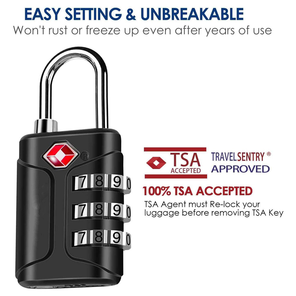 Smart Garden Gate Lock - TSA-goedgekeurde bagagesloten, combinatie-reisslot, 3-cijferig waterdicht slot,