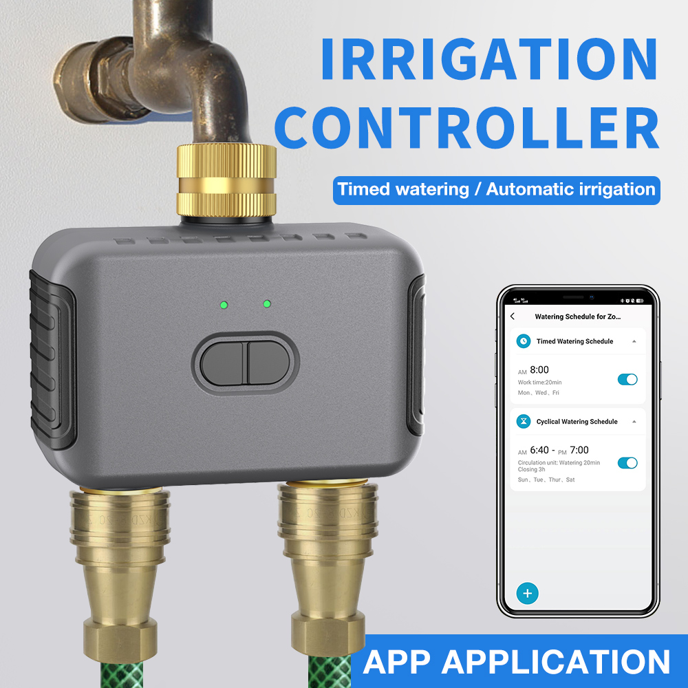Gardena Smart Irrigation Control - Tuya 2-zone besproeiingstimer Tuin Automatische irrigatiecontroller